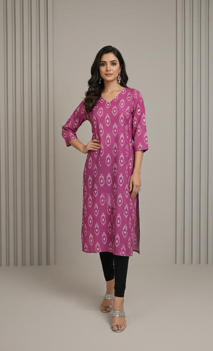 Rose Mist Office Wear Kurti
