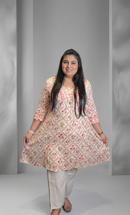 Blossom Breeze Mul Kurta Pant Set