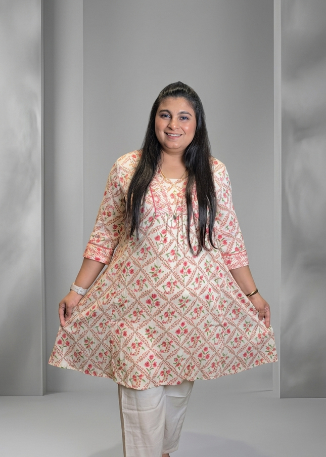 Blossom Breeze Mul Kurta Pant Set