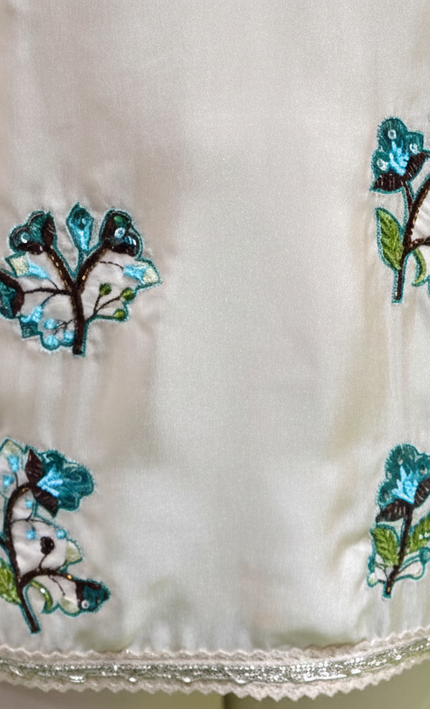 Elegant White Floral Cord Set for a Chic Look