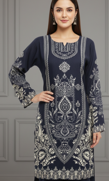 Black Digital Print Co-Ord Set for Women