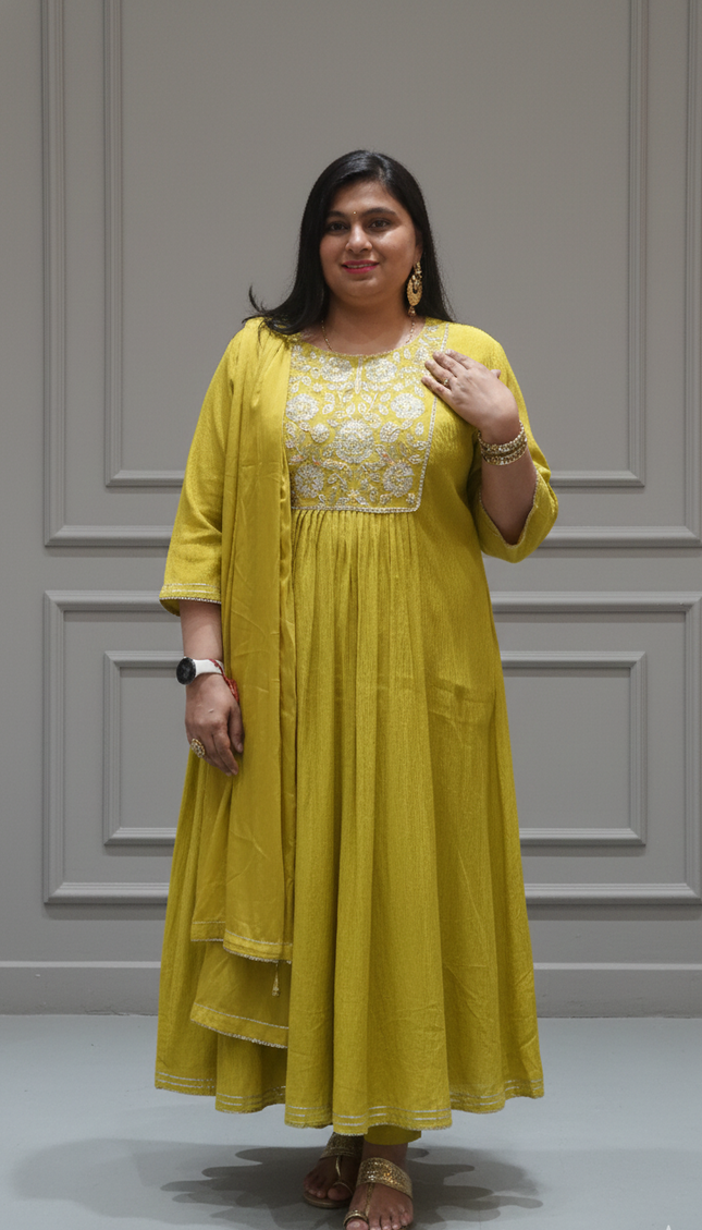 Neon Green Punjabi Suit – Vibrant Ethnic Wear for Women