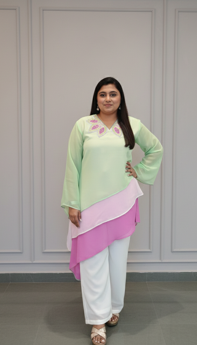 Spring Flutter Georgette Top