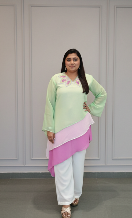 Spring Flutter Georgette Top