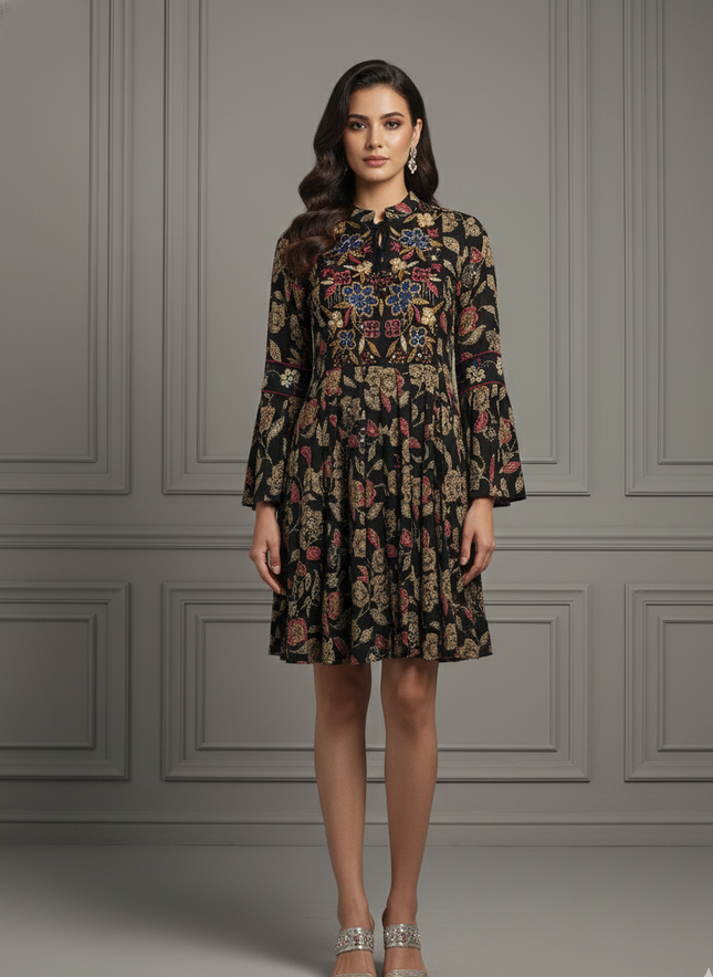 Wildflower Black Frock