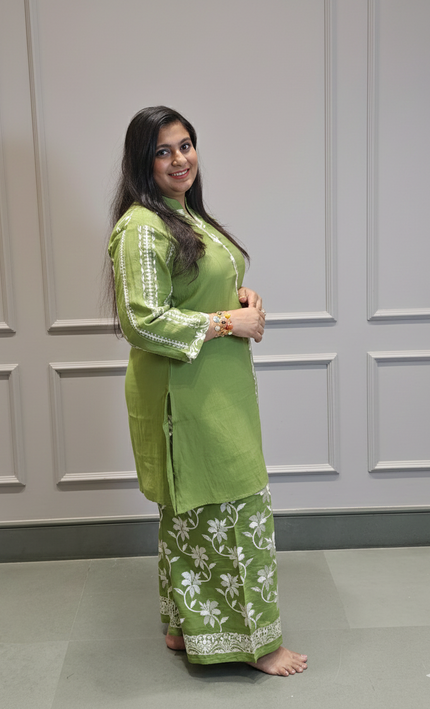 Botanic Elegance Embroidered Co-ord Set