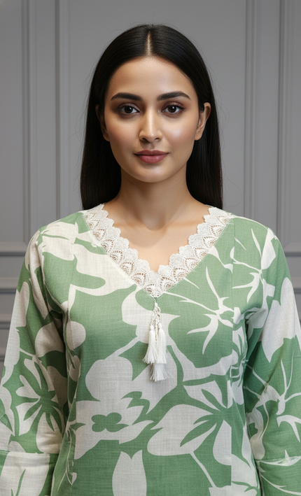 Mint Melody Lace Short Top