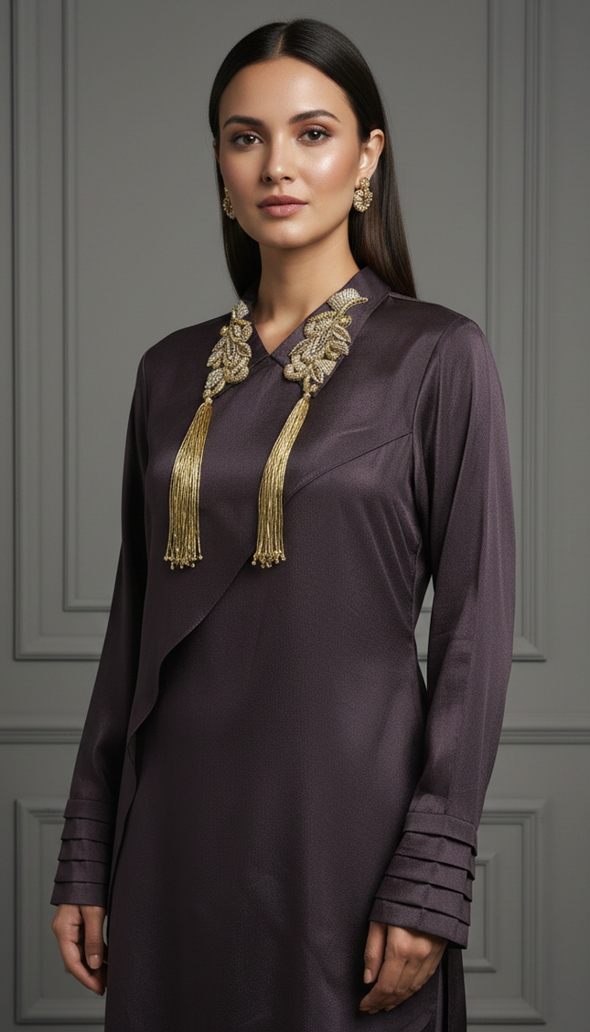 Crimson Luxe Silk Set