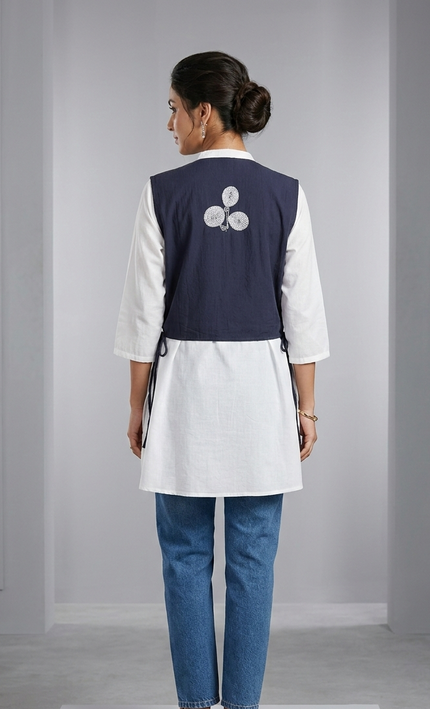 The Onyx & Ivory Embroidered Kurti