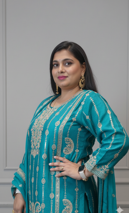 Peacock Green Punjabi Suit – Vibrant Elegance with Ethnic Charm