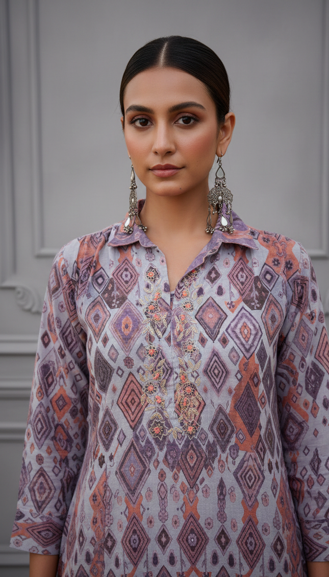 Desert Bloom Printed Cotton Co-ord Set