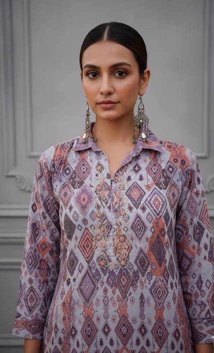 Desert Bloom Printed Cotton Co-ord Set