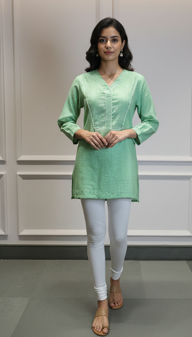 Mint Meadow Short Cotton Top – Fresh, Free-Spirited & Everyday Ready