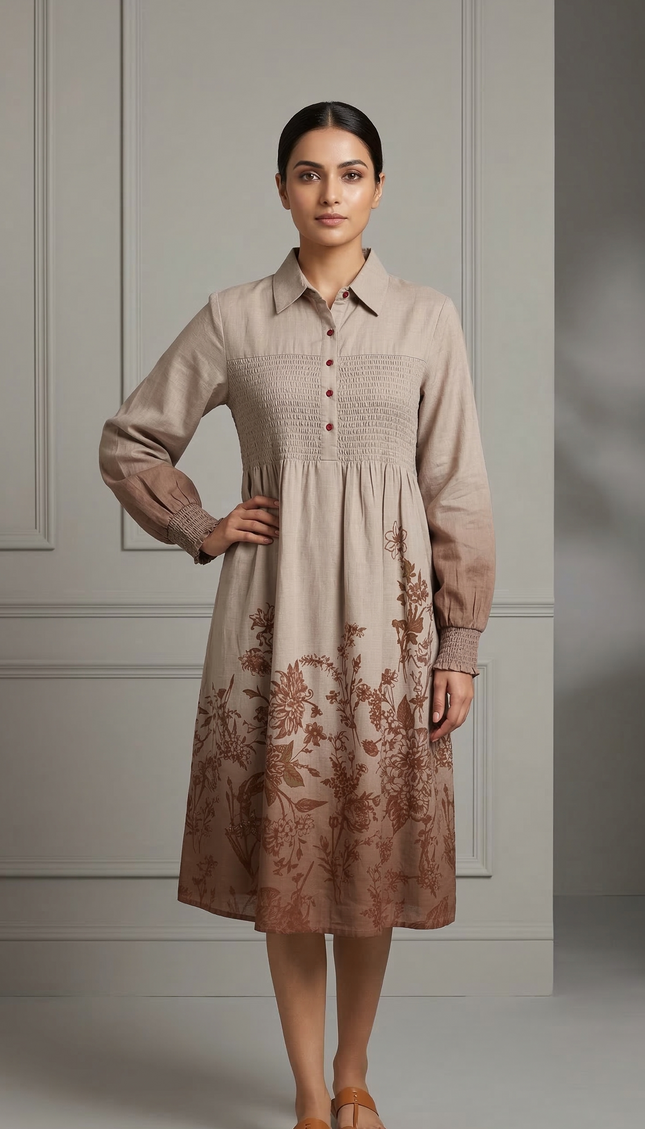 Blush Bloom Printed Dress