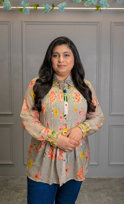 The Violet Petal Linen-Blend Shirt