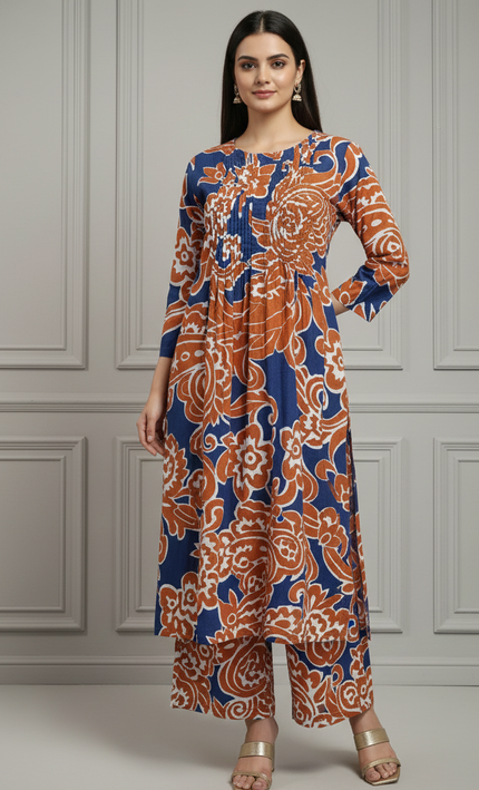 Vibrant Harmony Printed Cotton Kurta Set