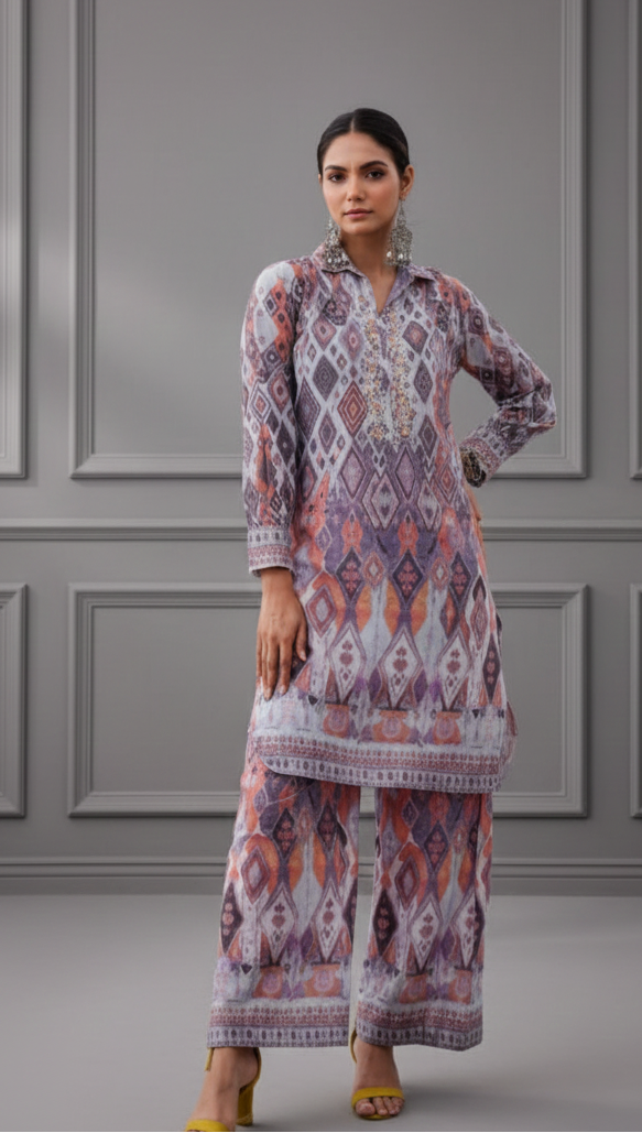 Desert Bloom Printed Cotton Co-ord Set