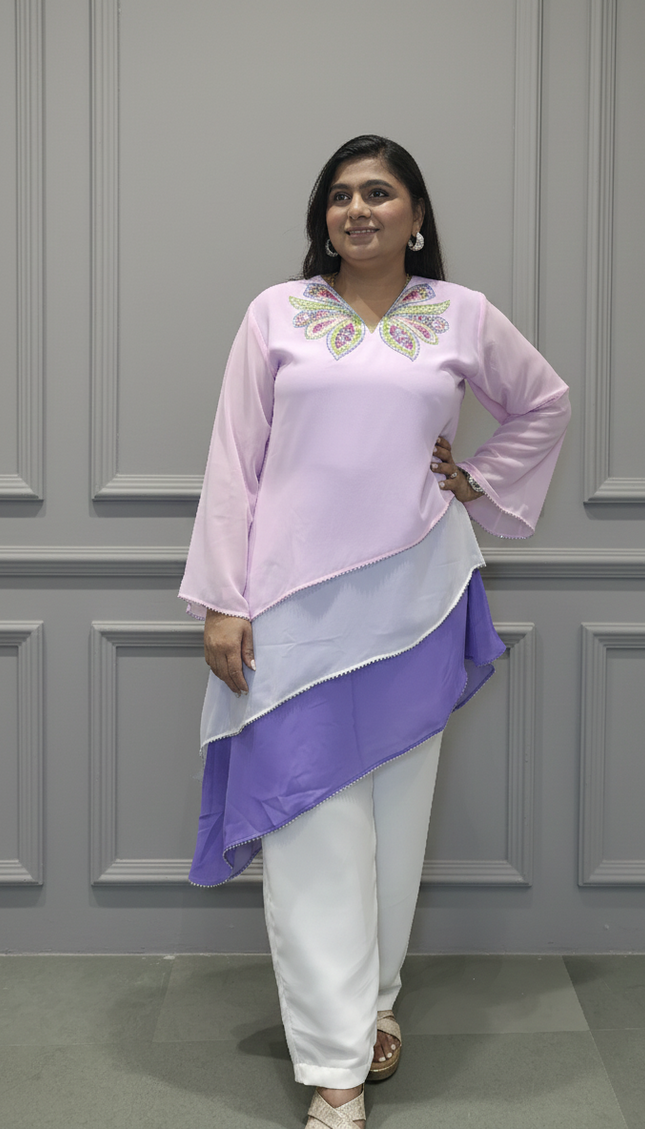 Butterfly Blush Georgette Top