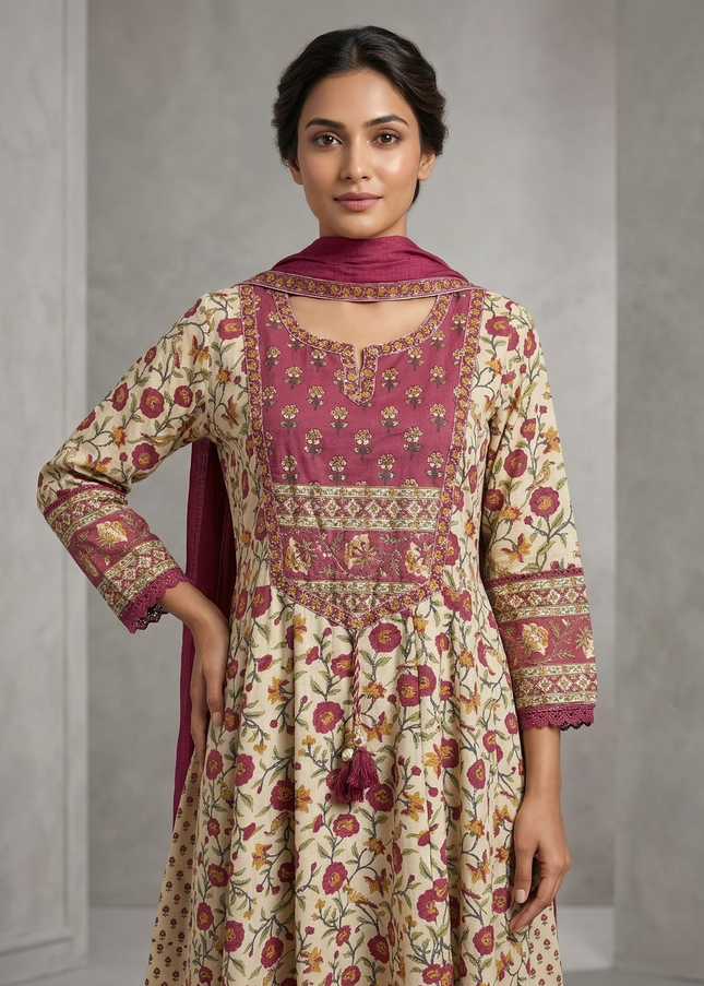 Blush Garden Elegance Punjabi Suit Set