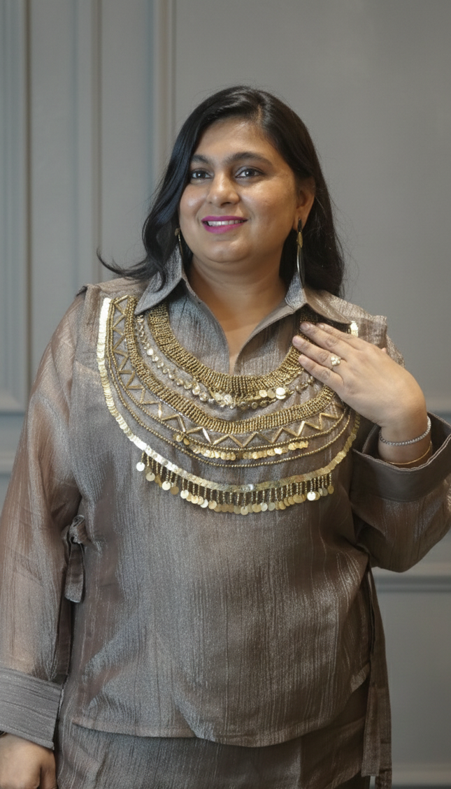 Elegant Grey Co-ord Set | Minimal Chic Style for Everyday & Festive Wear