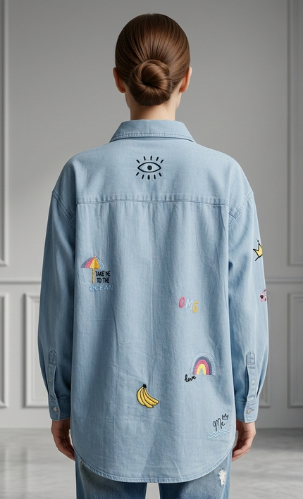 The Maverick Icon Denim Kurti