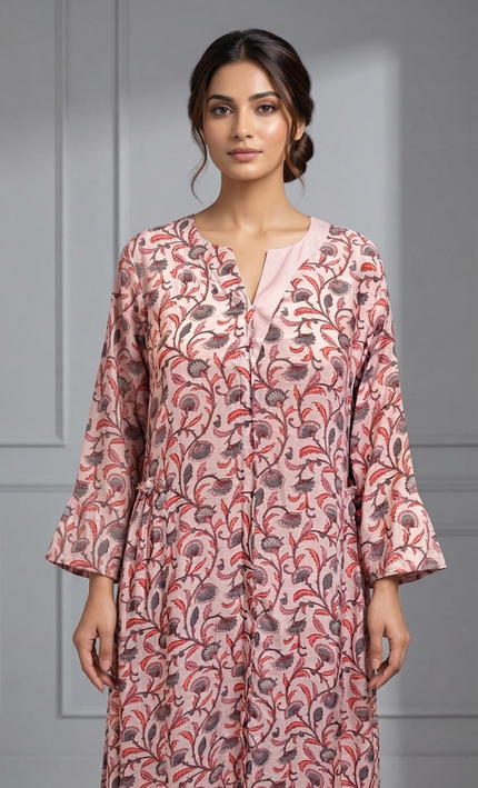 Floral Rosevine Printed Kurti Set