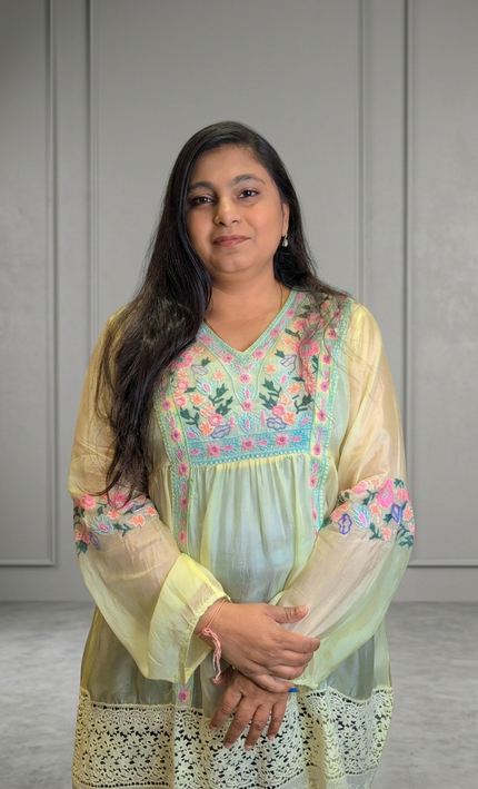 The Sunkissed Flora Organza Kurti