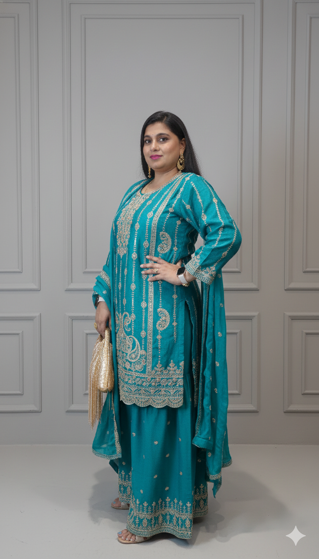 Peacock Green Punjabi Suit – Vibrant Elegance with Ethnic Charm