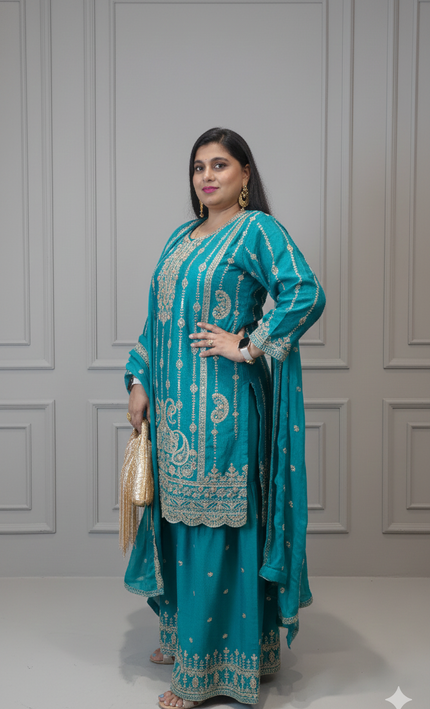 Peacock Green Punjabi Suit – Vibrant Elegance with Ethnic Charm