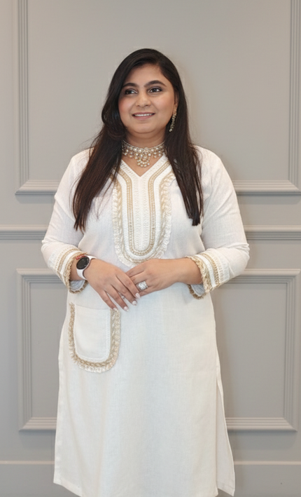 White Mirage Kurta Set