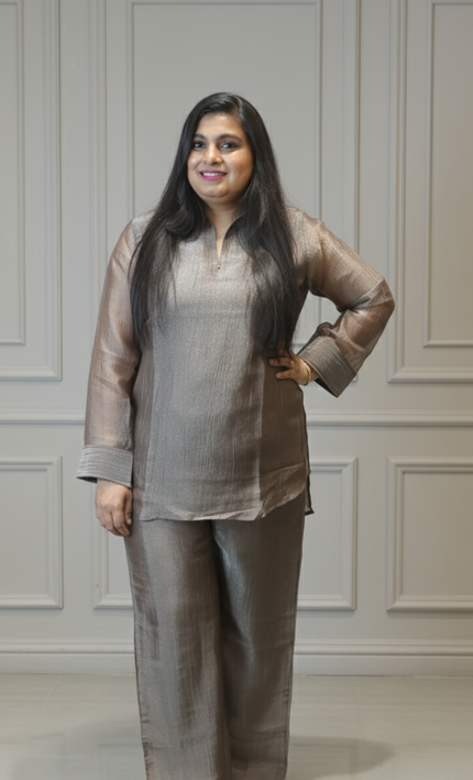 Elegant Grey Co-ord Set | Minimal Chic Style for Everyday & Festive Wear