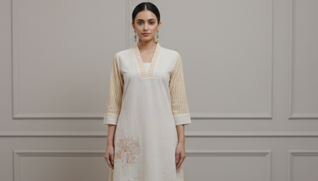 Yellow & Cream Co-Ord Set for Women