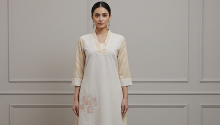 Yellow & Cream Co-Ord Set for Women