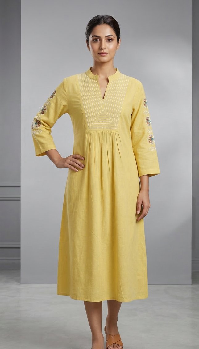 Sunshine Grace Embroidered Dress