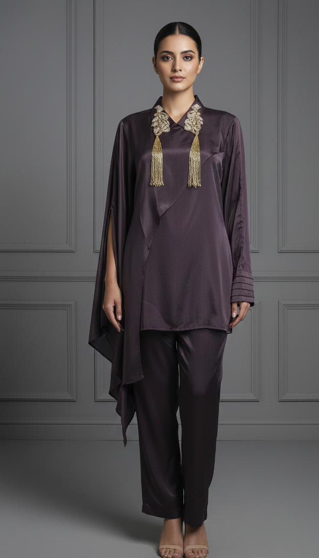 Crimson Luxe Silk Set