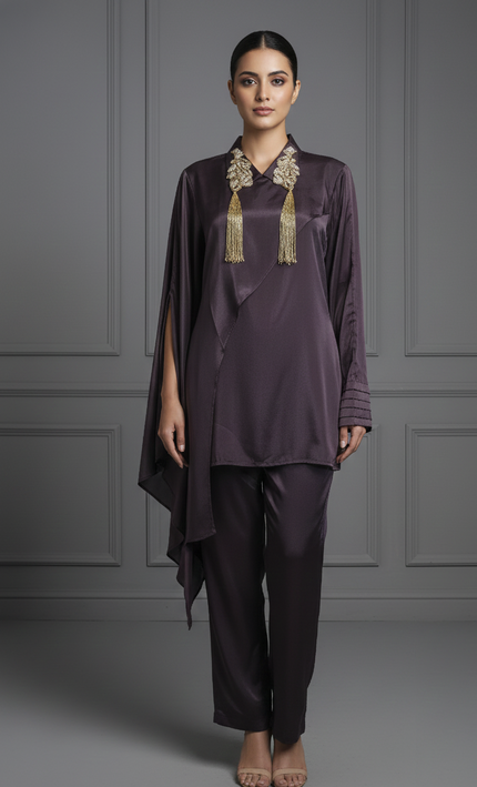 Crimson Luxe Silk Set