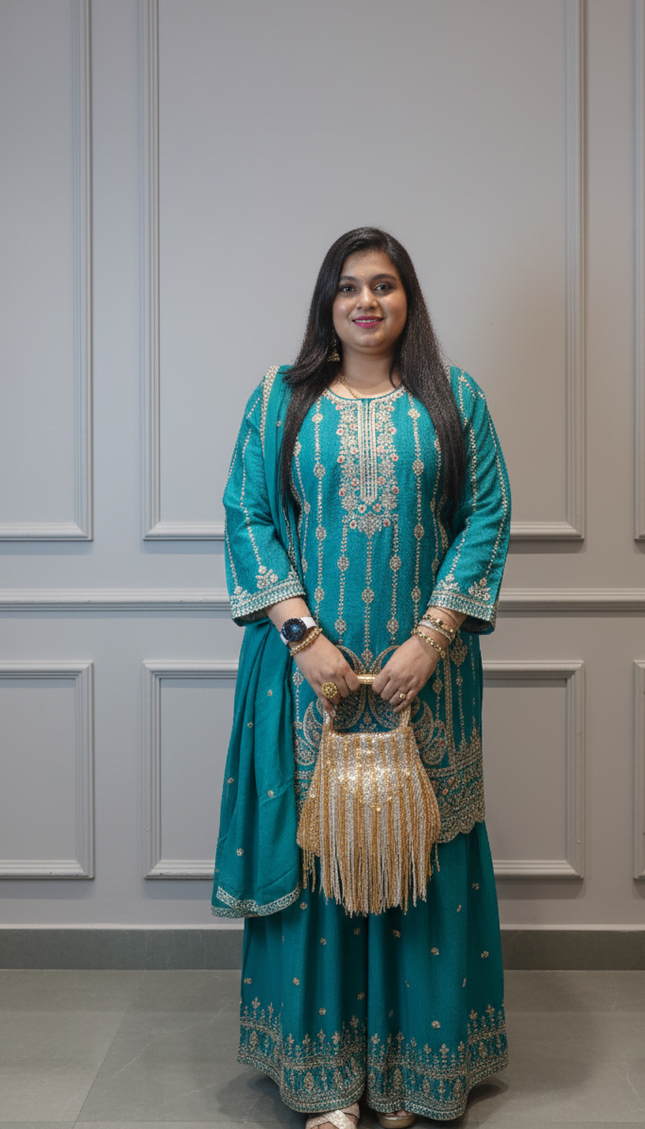 Peacock Green Punjabi Suit – Vibrant Elegance with Ethnic Charm