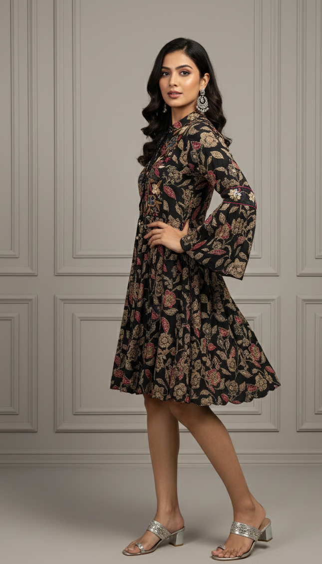 Wildflower Black Frock