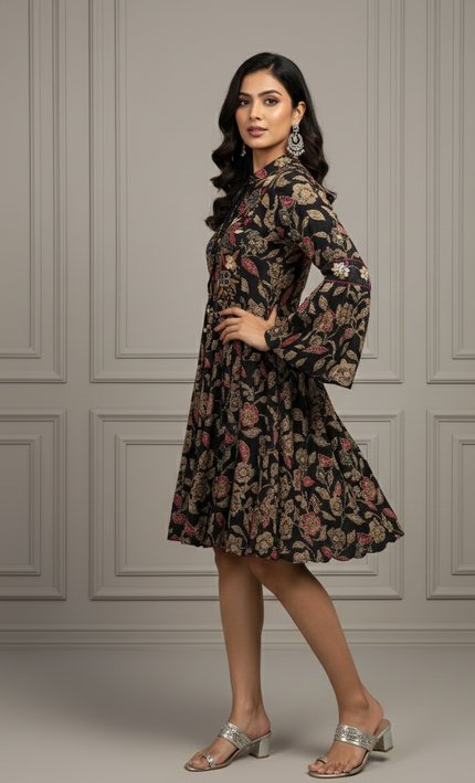 Wildflower Black Frock