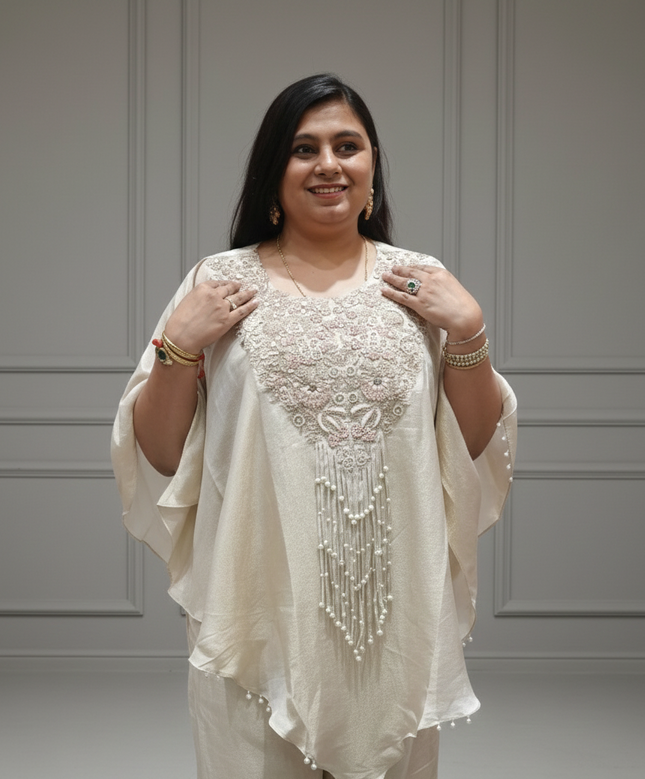 Chiku Tissue & Twill Net Indo-Western Co-Ord Set