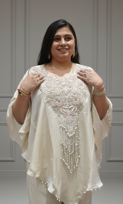 Chiku Tissue & Twill Net Indo-Western Co-Ord Set