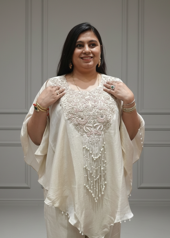 Chiku Tissue & Twill Net Indo-Western Co-Ord Set