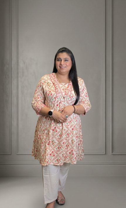 Blossom Breeze Mul Kurta Pant Set