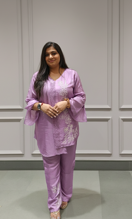 Lilac Radiance Pearl Co-ord Set