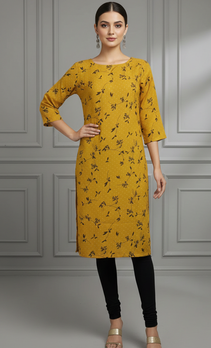 Sunshine Bloom Cotton Kurti – Bright, Breezy & Full of Joy