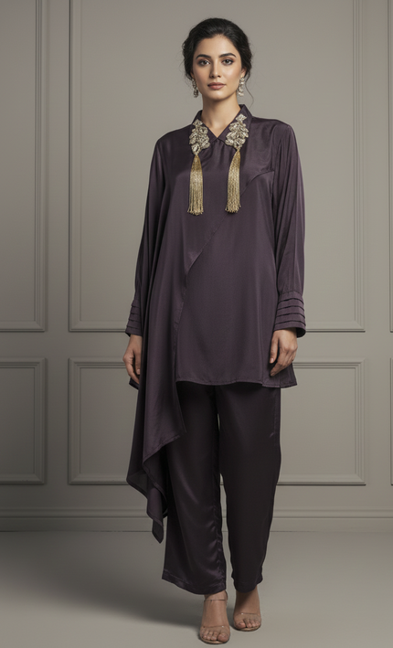 Crimson Luxe Silk Set