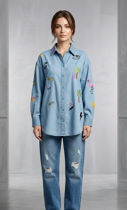 The Maverick Icon Denim Kurti