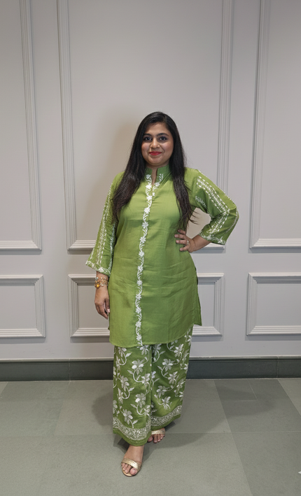 Botanic Elegance Embroidered Co-ord Set