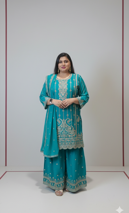 Peacock Green Punjabi Suit – Vibrant Elegance with Ethnic Charm
