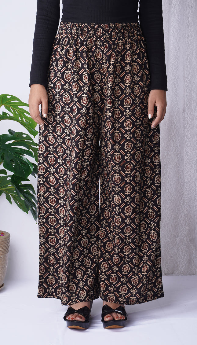 Chic Brown Printed Palazzo Pants